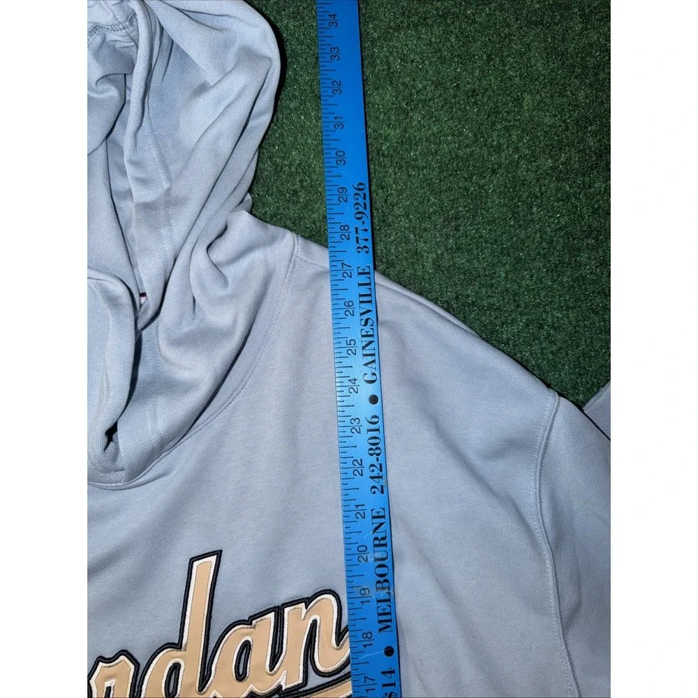 Jordan Flight MVP Fleece Pullover Hoodie Men's Size Large Light Blue Fit Like XL